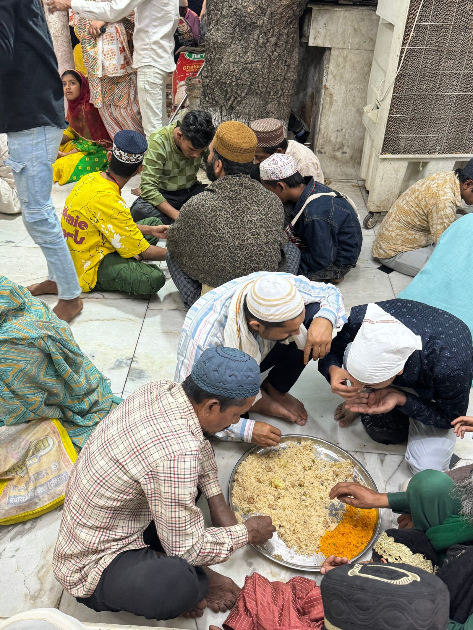 Pilgrims Partaking in Sacred Langar