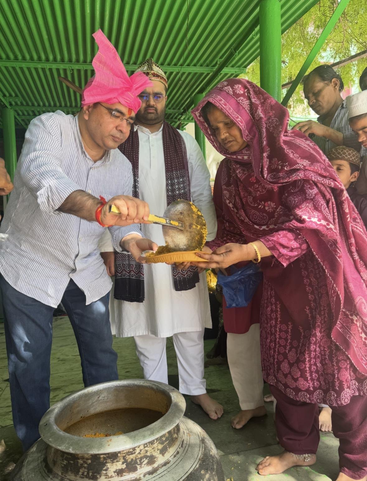 Sacred Langar Food Distribution to Devotees and Pilgrims